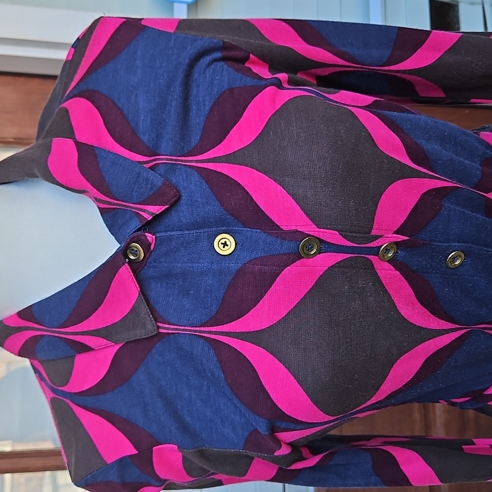 Boden Carnaby Geometric Print Belted Shirt Dress - Picture 4 of 6
